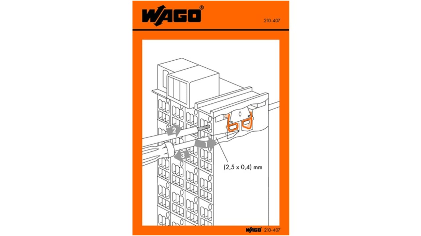 100EA Etichetta prestampata WAGO 210-407