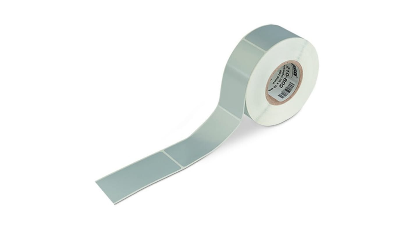 WAGO 210 Silver Label, 50mm Width, 25mm Height, 500Per Pack Qty