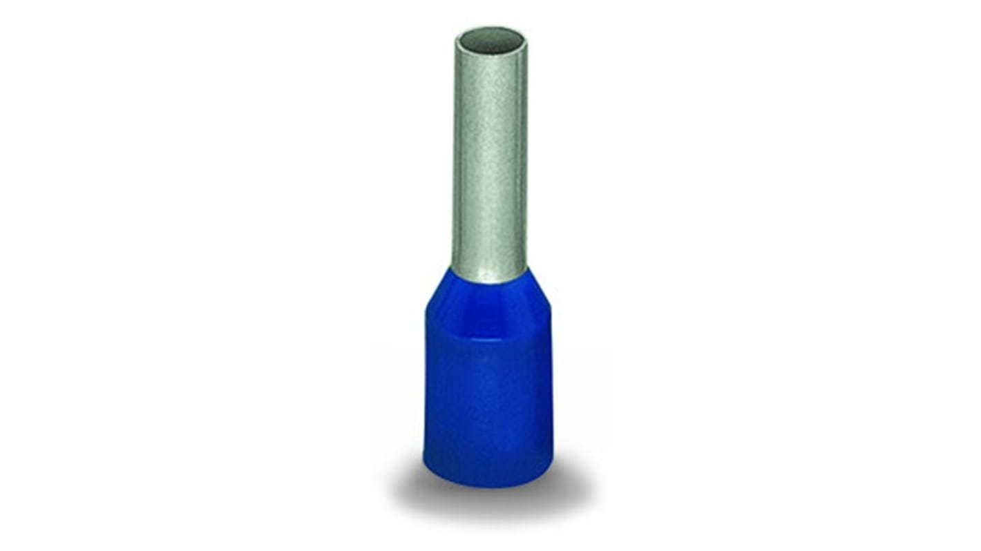 WAGO 216 Aderendhülse, Stift ø 2.2mm, 2 Eing. , Blau, Kupfer, 18mm, Isoliert