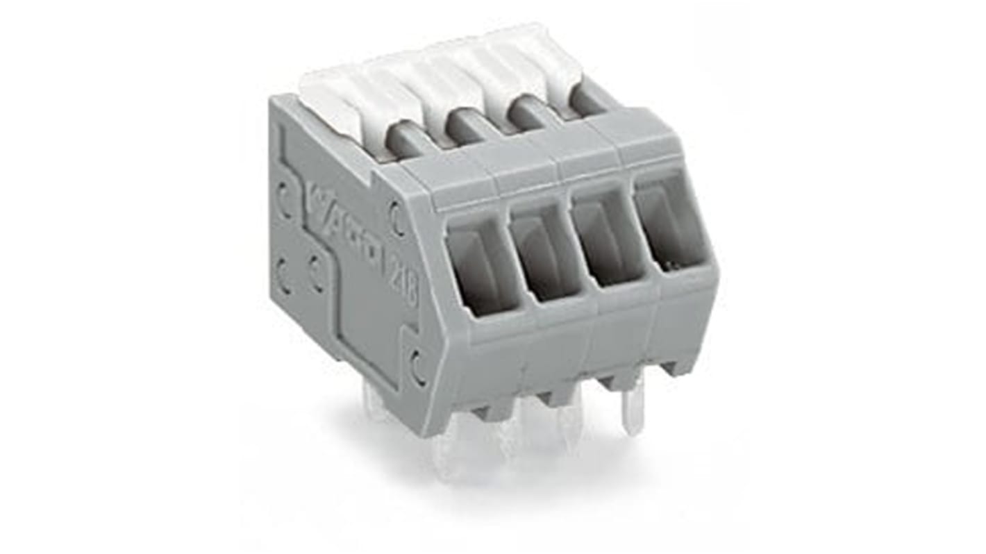 WAGO 218 Series PCB Terminal Block, 13-Contact, 2.5mm Pitch, PCB Mount, 1-Row, PCB Contacts Termination
