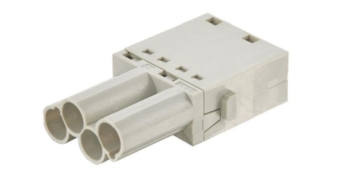 HARTING Heavy Duty Power Connector Module, 40A, Male, Han-Modular Series, 4 Contacts