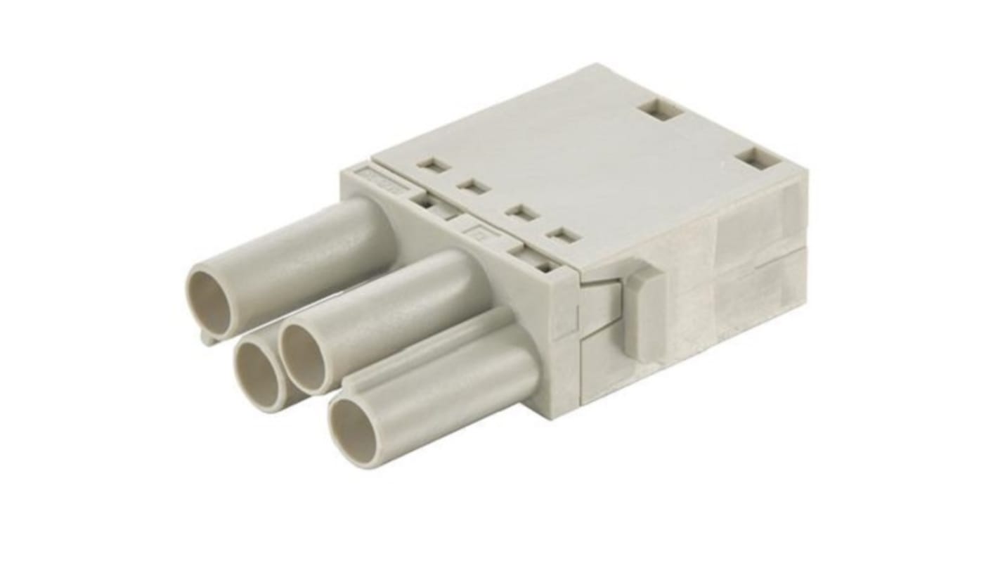 HARTING Heavy Duty Power Connector Module, 40A, Female, Han-Modular Series, 4 Contacts