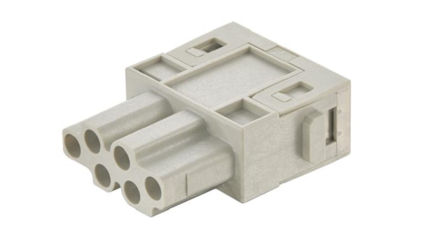 HARTING Heavy Duty Power Connector Module, 16A, Female, Han-Modular Series, 6 Contacts