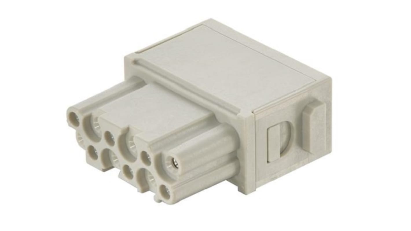 HARTING Heavy Duty Power Connector Module, 10A, Female, Han-Modular Series, 12 Contacts