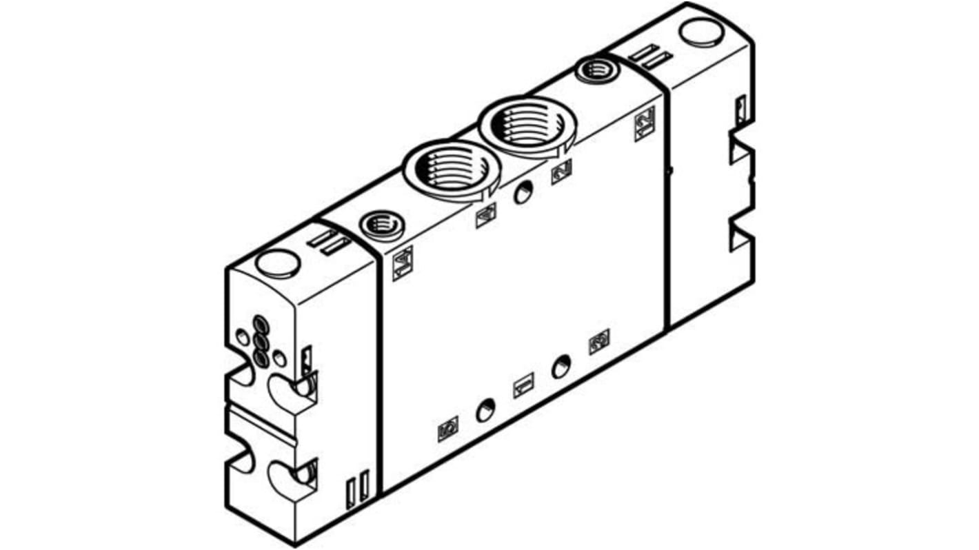 Festo Basic 5/2 Double Solenoid Pneumatic Control Valve CPE18 Series, G 1/4, M5, 550156