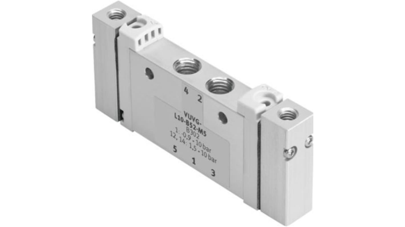 Festo Directional Control Valve type Pneumatic Valve, Metric M5 to Metric M5, 10 bar