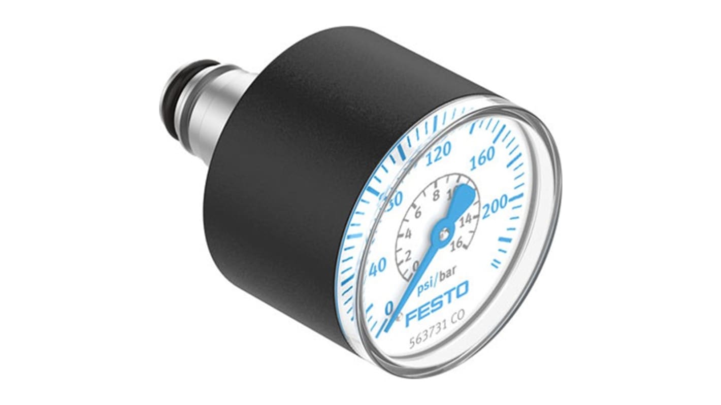 Festo 10 mmin Pressure Gauge 16bar 26mm Outside Diameter
