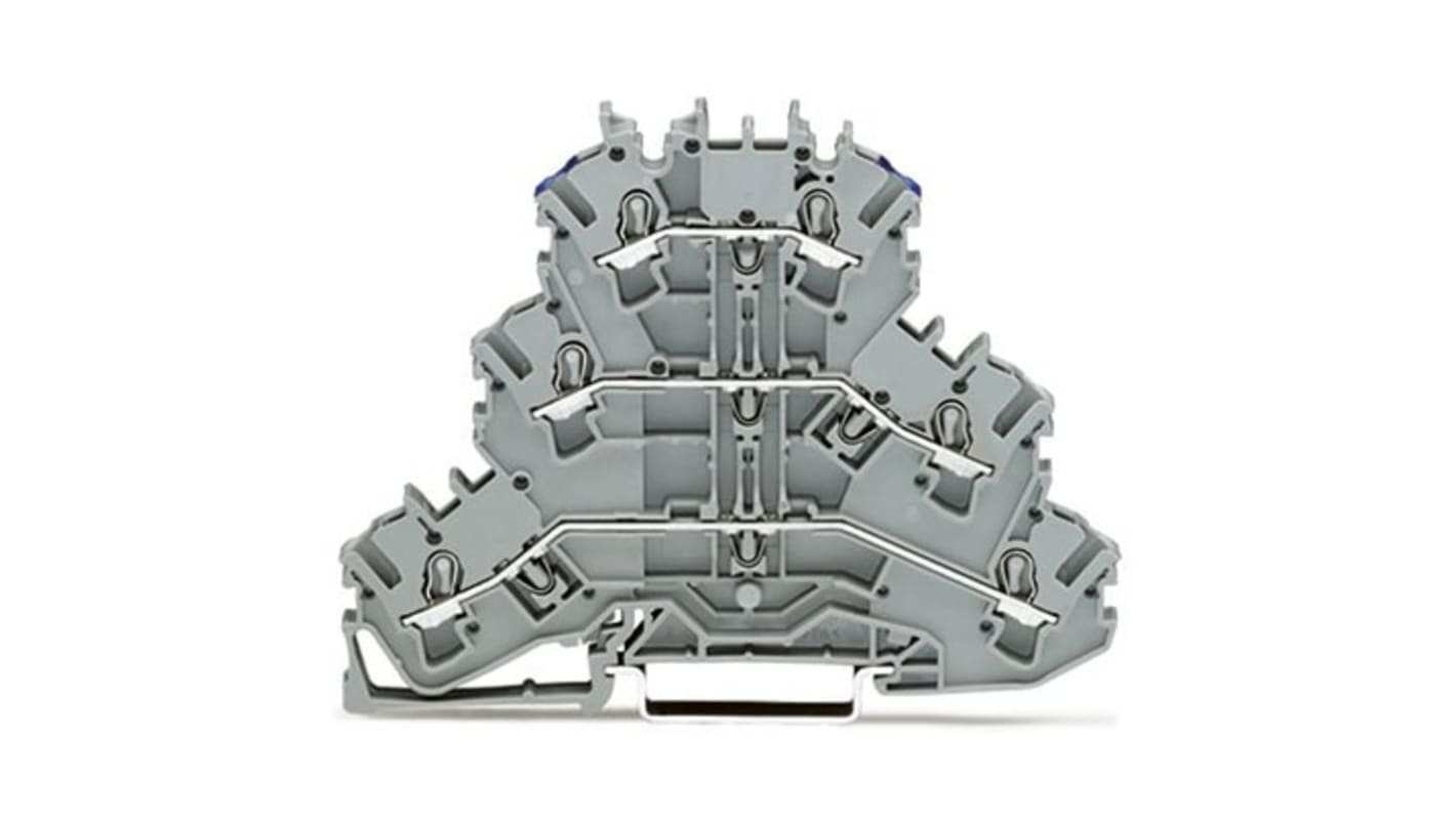 WAGO 2002-3203 TOPJOB S Series Grey, 2.5mm², 3-Level, Push In Termination, ATEX, CSA, IECEx
