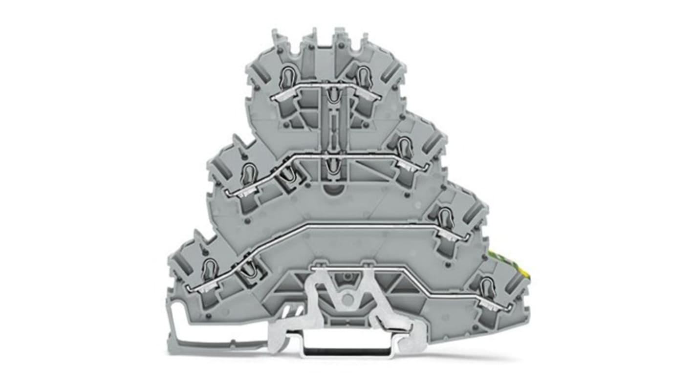 WAGO 2002-4157 TOPJOB S Series Grey, 2.5mm², 4-Level, Push In Termination, ATEX, CSA, IECEx