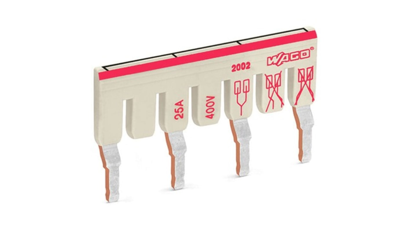 WAGO TOPJOB S Series Staggered Jumper for Use with DIN Rail Terminal Block, 25A