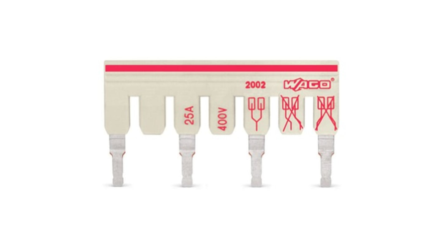 WAGO TOPJOB S Series Staggered Jumper for Use with DIN Rail Terminal Block, 25A