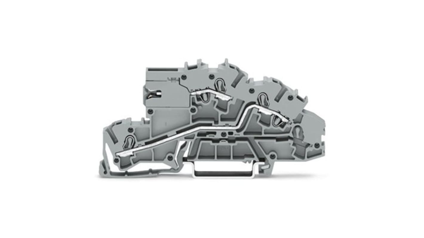 WAGO 2003-7659 TOPJOB S Series Grey, 2.5mm², 3-Level, Push In Termination