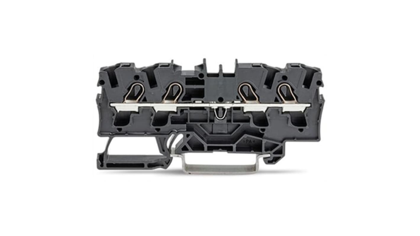 WAGO 2004-1405 TOPJOB S Series Black, 4mm², 1-Level, Push In Termination, ATEX, CSA, IECEx