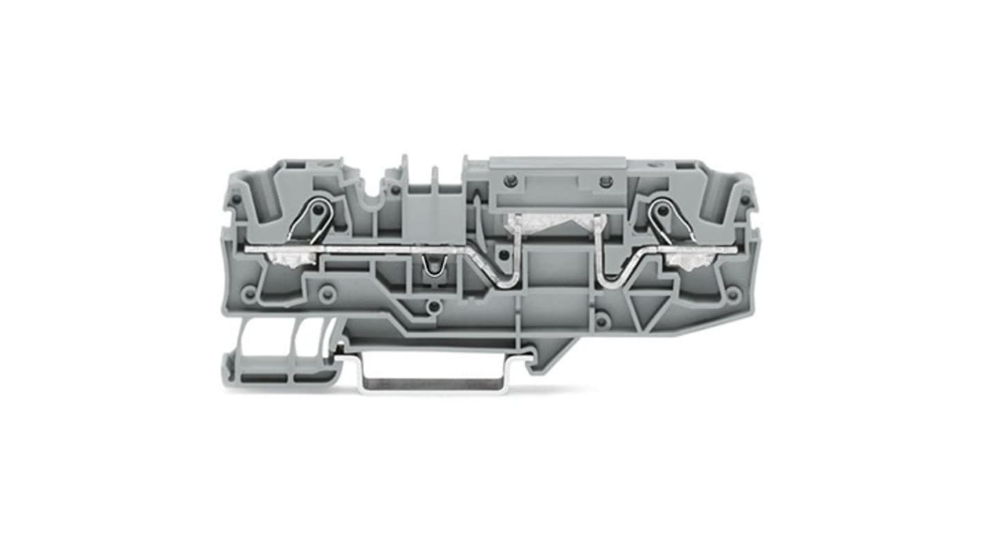 WAGO 2006-1601 TOPJOB S Series Grey, 6mm², 1-Level, Push In Termination, CSA