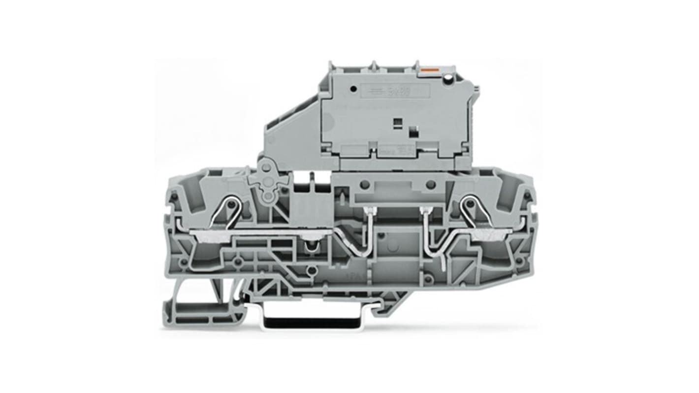 WAGO 2006-1611/1000-836 TOPJOB S Series Grey, 6mm², 1-Level, Push In Termination, Fused, CSA