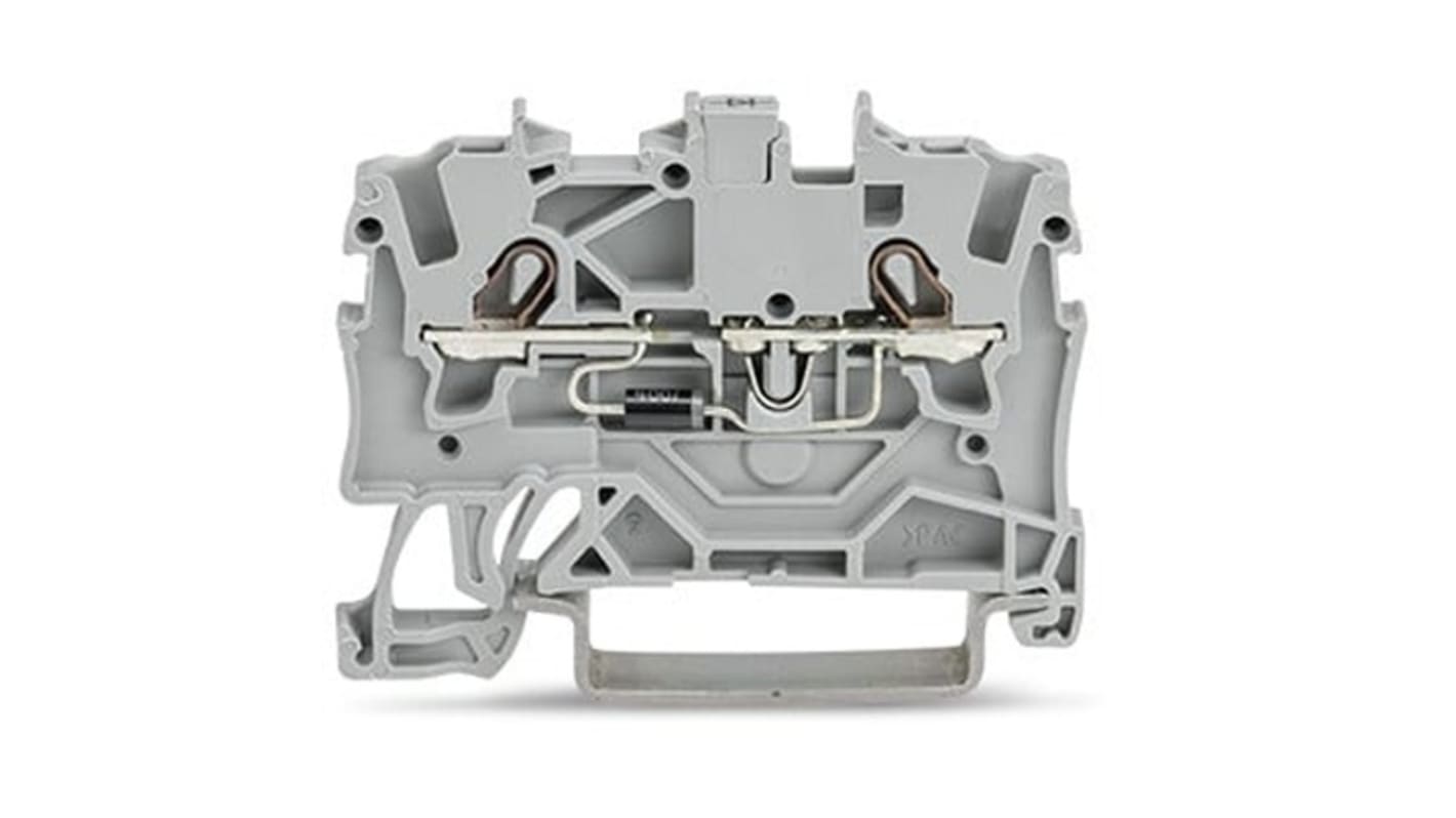 WAGO 2001-1211/1000-410 TOPJOB S Series Grey, 1.5mm², 1-Level, Push-In Cage Clamp Termination, ATEX, EAC Ex, IECEx