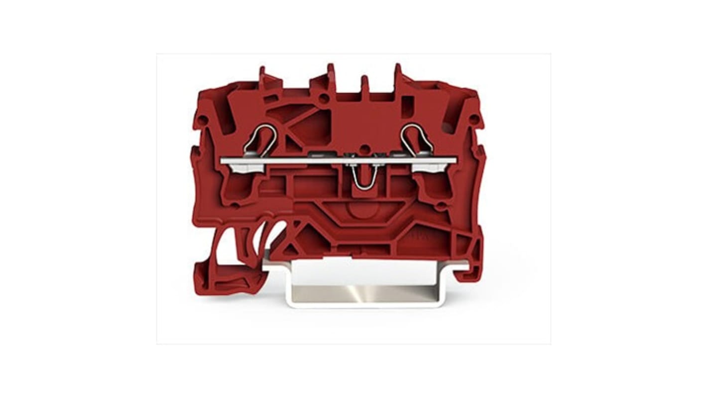 WAGO TOPJOB S Reihenklemmenblock Rot, 2.5mm², Steckanschluss