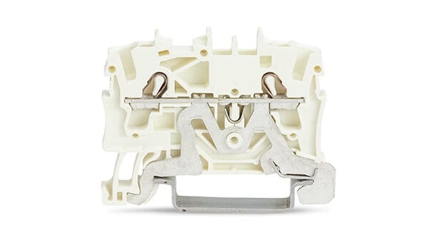 Bloc de jonction rail DIN WAGO TOPJOB S, 2.5mm², Borne à cage enfichable, Blanc