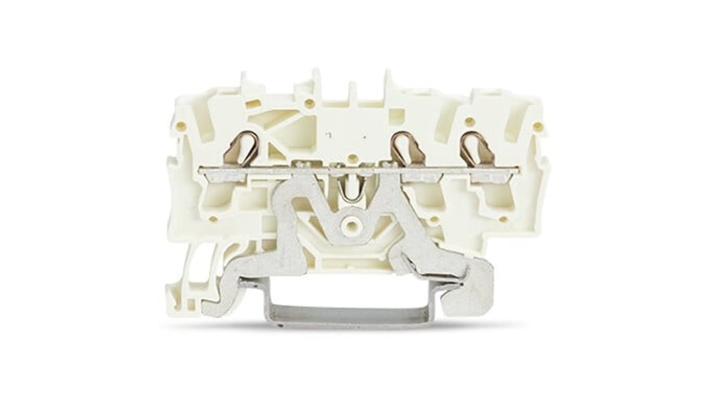 WAGO 2002-1308 TOPJOB S Series White, 2.5mm², 1-Level, Push In Termination, ATEX, CSA, IECEx