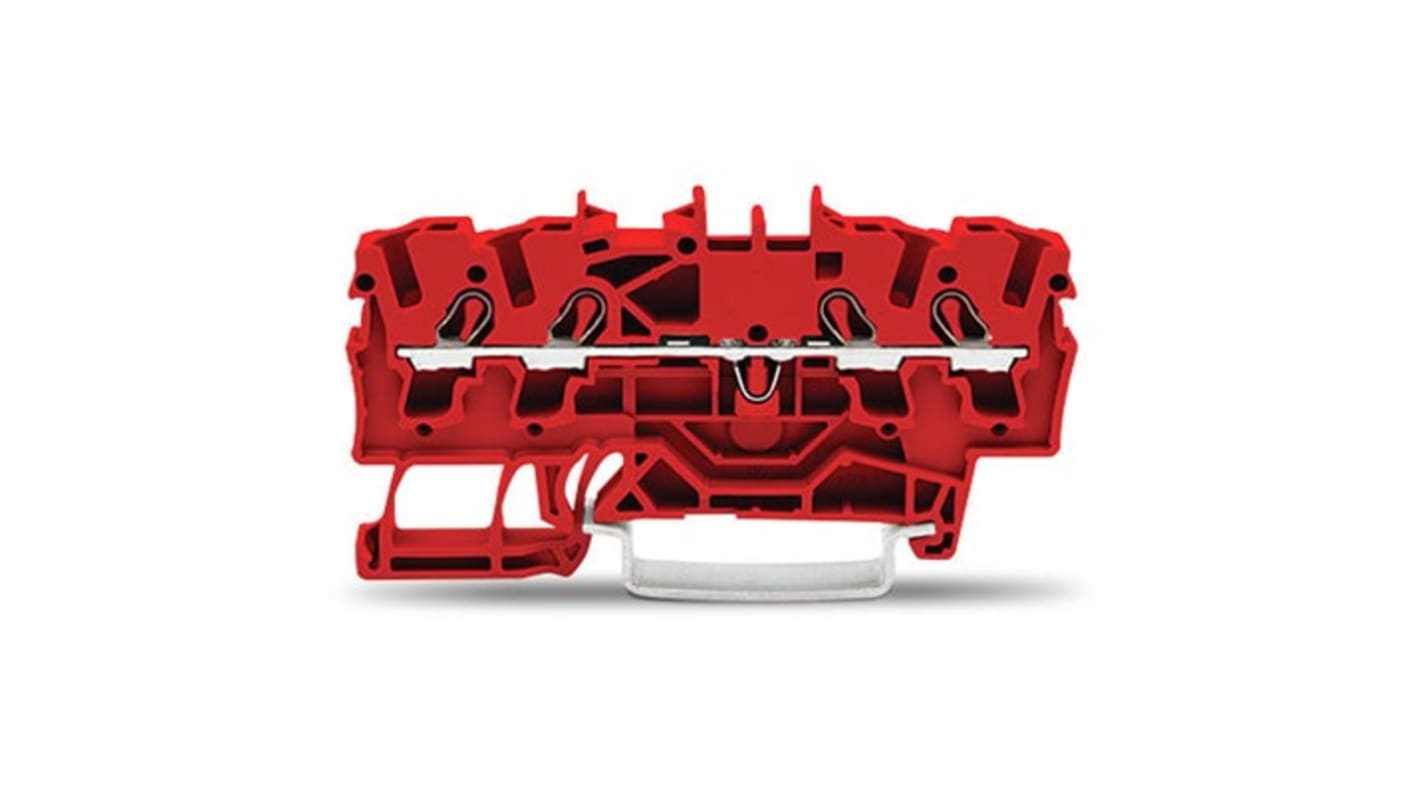 WAGO TOPJOB S Reihenklemmenblock Rot, 2.5mm², Einstecken