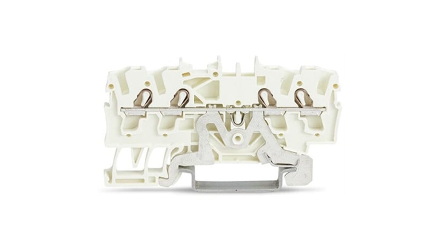 WAGO 2002-1408 TOPJOB S Series White, 2.5mm², 1-Level, Push In Termination, CSA
