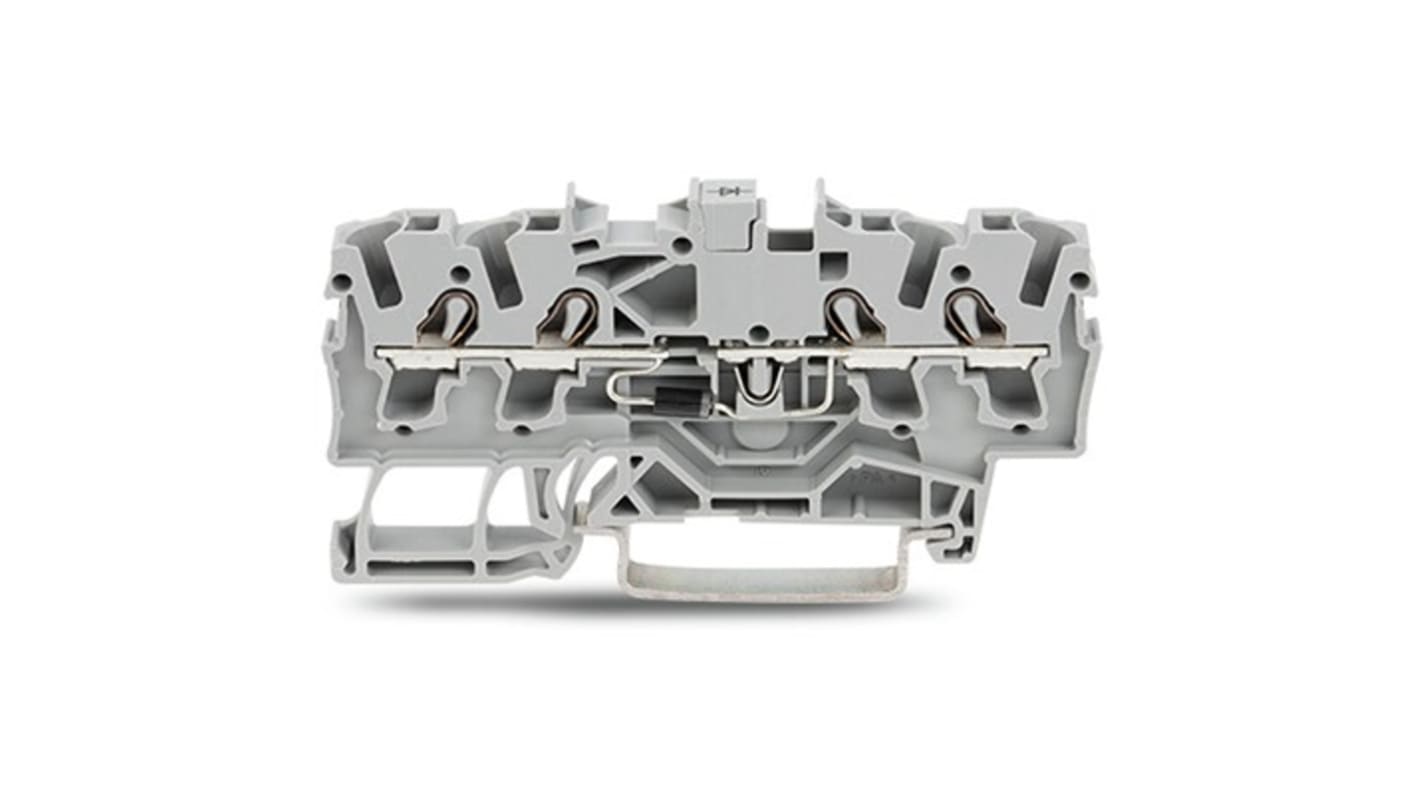 WAGO 2002-1411/1000-410 TOPJOB S Series Grey, 2.5mm², 1-Level, Push In Termination