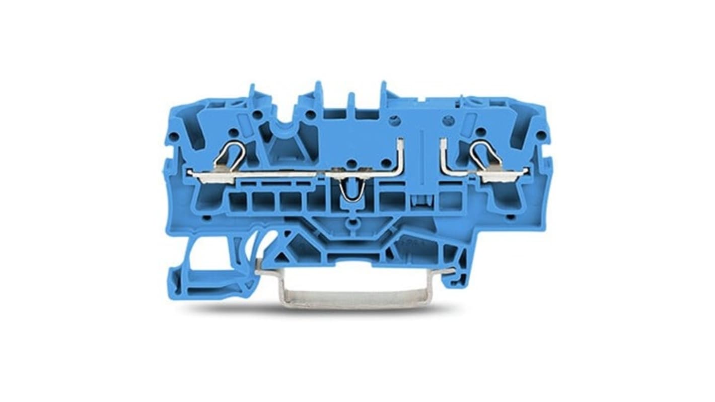 WAGO 2002-1604 TOPJOB S Series Blue, 2.5mm², 1-Level, Push In Termination, ATEX, CSA, IECEx