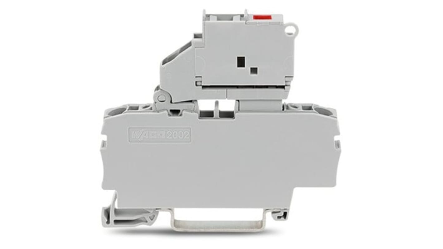 WAGO TOPJOB S Series Grey Fuse Terminal Block, 2.5mm², 1-Level, Push In Termination, Fused, ATEX, CSA, IECEx