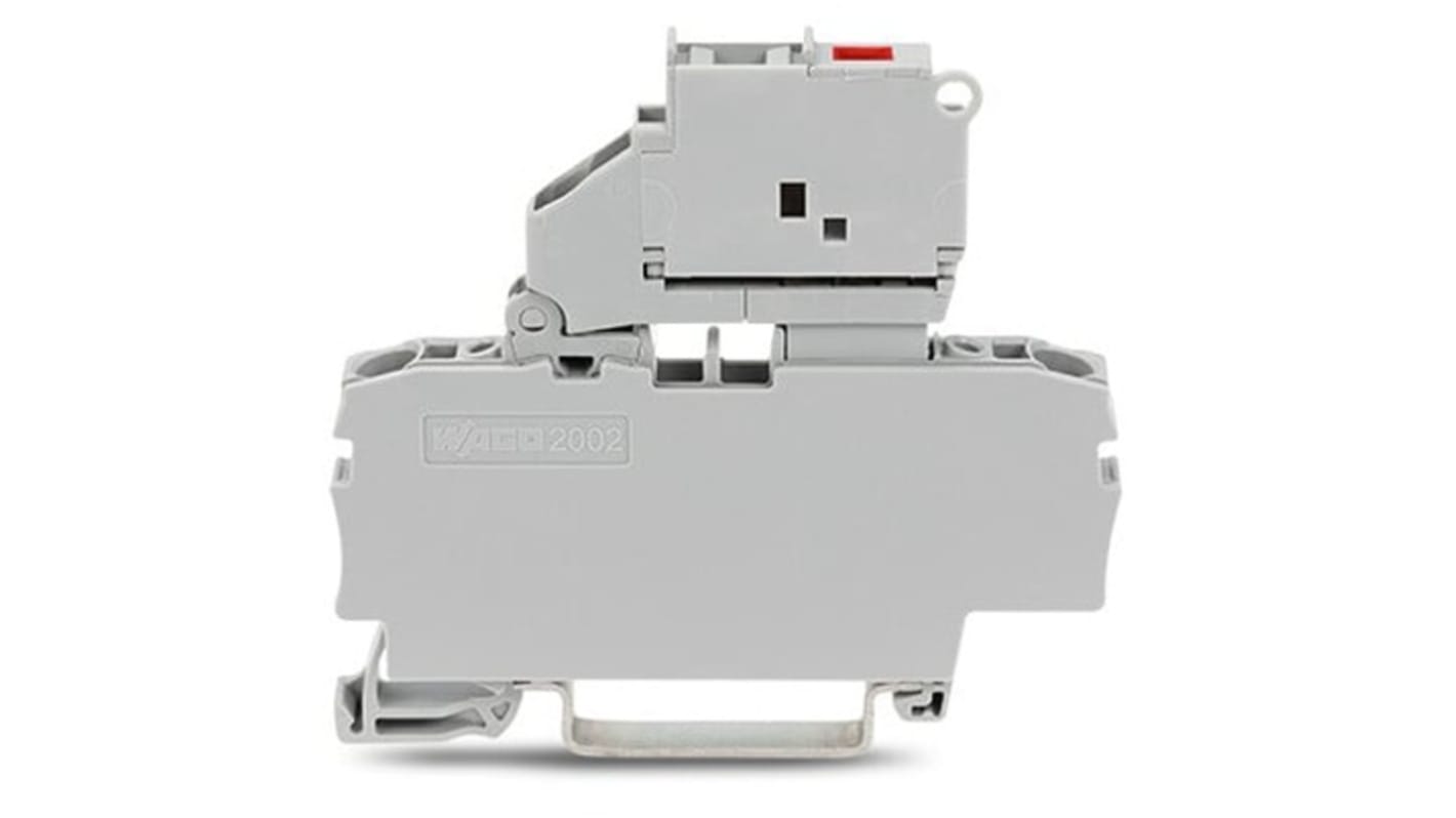 WAGO TOPJOB S Series Grey Fuse Terminal Block, 2.5mm², 1-Level, Push In Termination, Fused, ATEX, CSA, IECEx