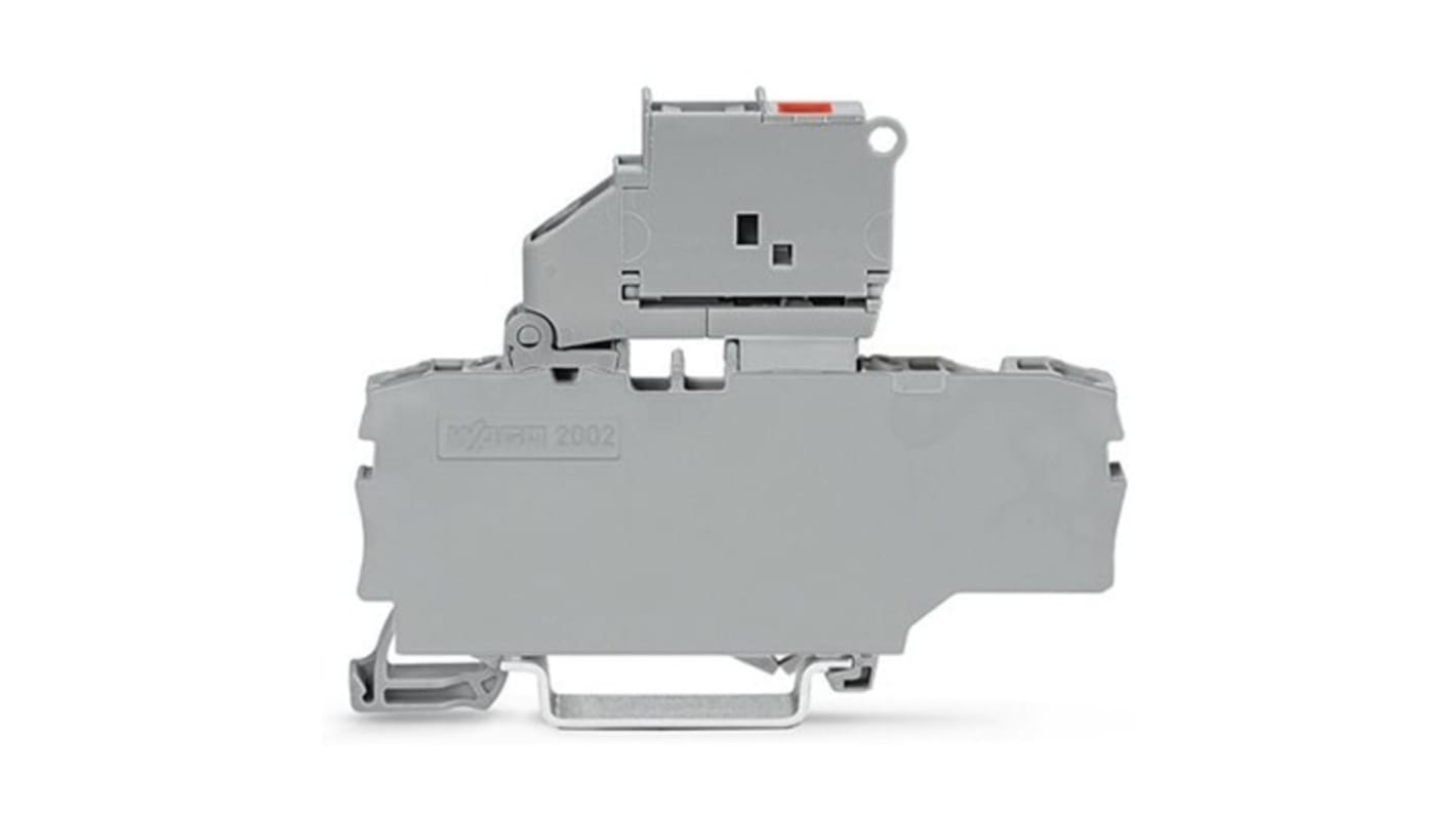 WAGO 2002-1711/1000-836 TOPJOB S Series Grey, 2.5mm², 1-Level, Push In Termination, Fused, ATEX, CSA, IECEx
