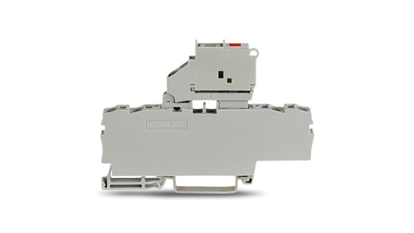 WAGO 2002-1811/1000-836 TOPJOB S Series Grey, 2.5mm², 1-Level, Push In Termination, Fused, ATEX, CSA, IECEx