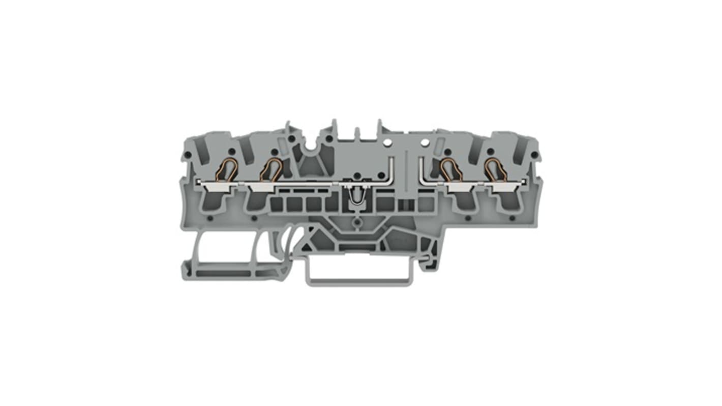 WAGO 2002-1861 TOPJOB S Series Grey, 2.5mm², 1-Level, Push In Termination, ATEX, CSA, IECEx