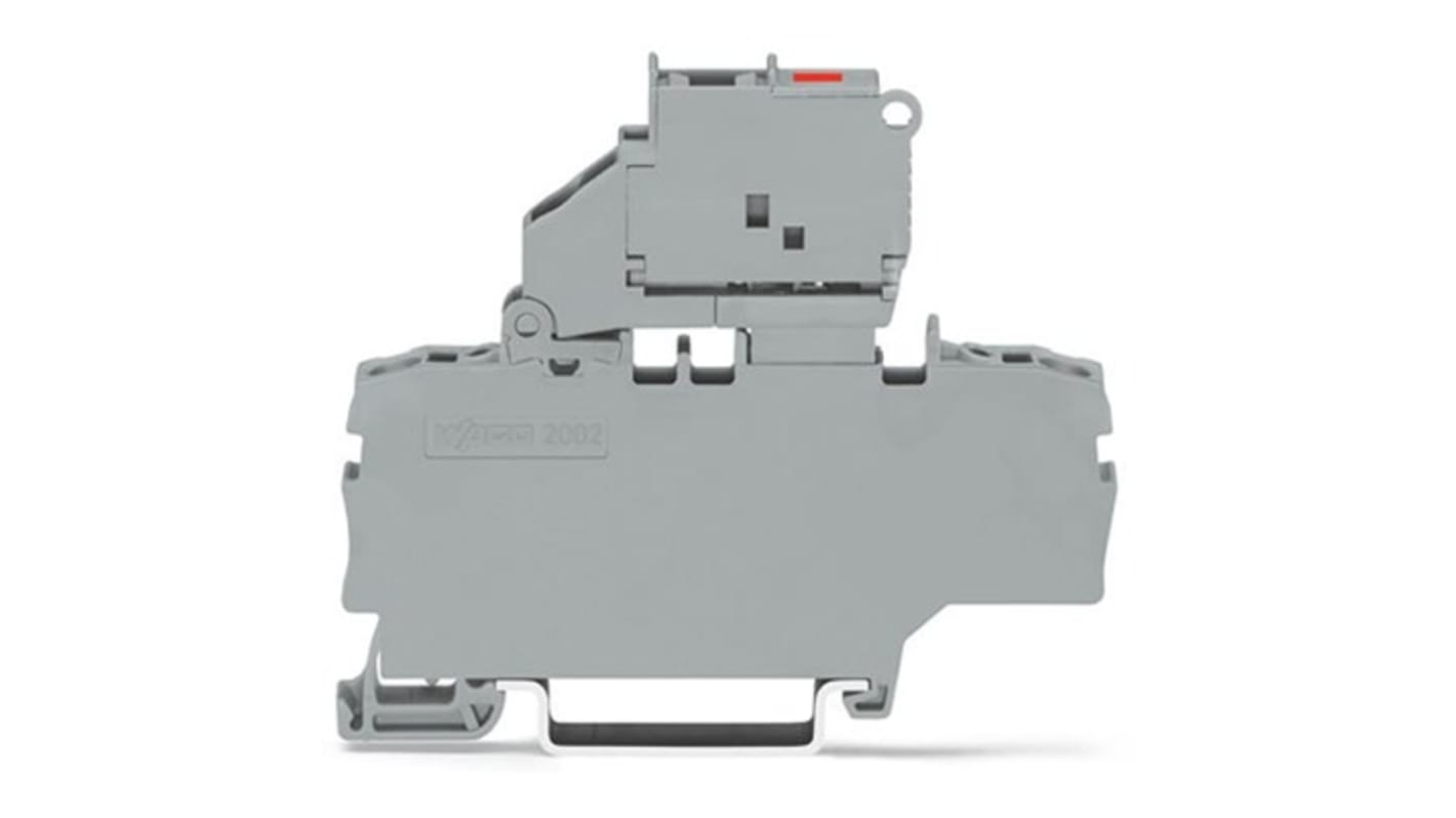 WAGO TOPJOB S Series Grey Fuse Terminal Block, 2.5mm², 1-Level, Push In Termination, Fused, ATEX, CSA, IECEx