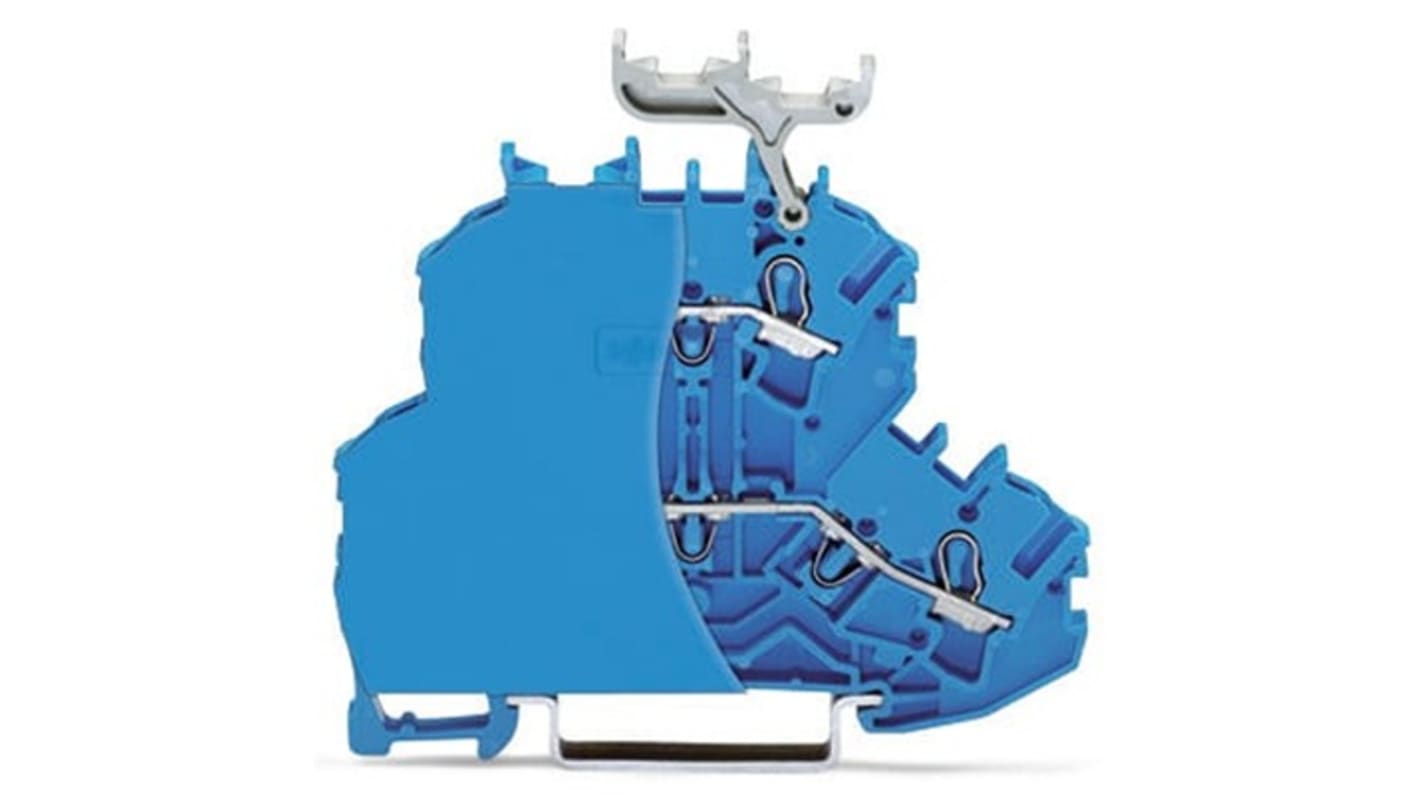 WAGO 2002-2234/099-000 TOPJOB S Series Blue, 2.5mm², 2-Level, Push In Termination, ATEX, CSA, IECEx