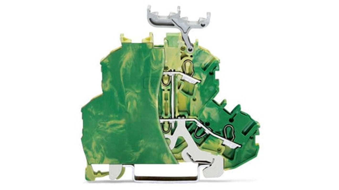 WAGO 2002-2237/099-000 TOPJOB S Series Green, Yellow, 2.5mm², 2-Level, Push In Termination, ATEX, IECE