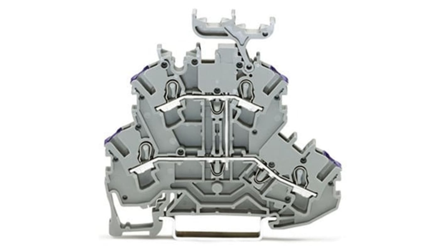 WAGO 2002-2238 TOPJOB S Series Grey, 2.5mm², 2-Level, Push In Termination, ATEX, CSA, IECEx
