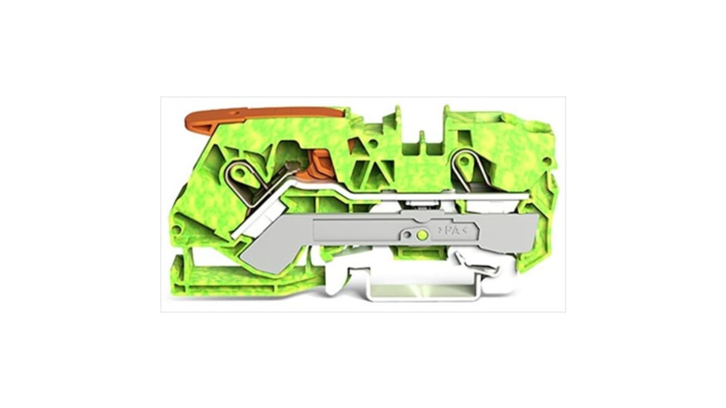 WAGO 2110-1207 TOPJOB S Series Green, Yellow, 10mm², 1-Level, Push In Termination, ATEX, IECE
