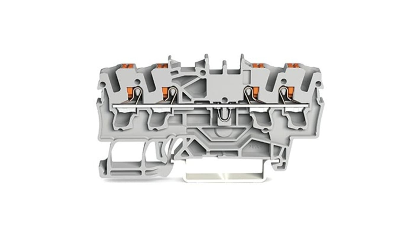 WAGO 2202-1405 TOPJOB S Series Black, 2.5mm², 1-Level, Push In Termination, ATEX, CSA, IECEx