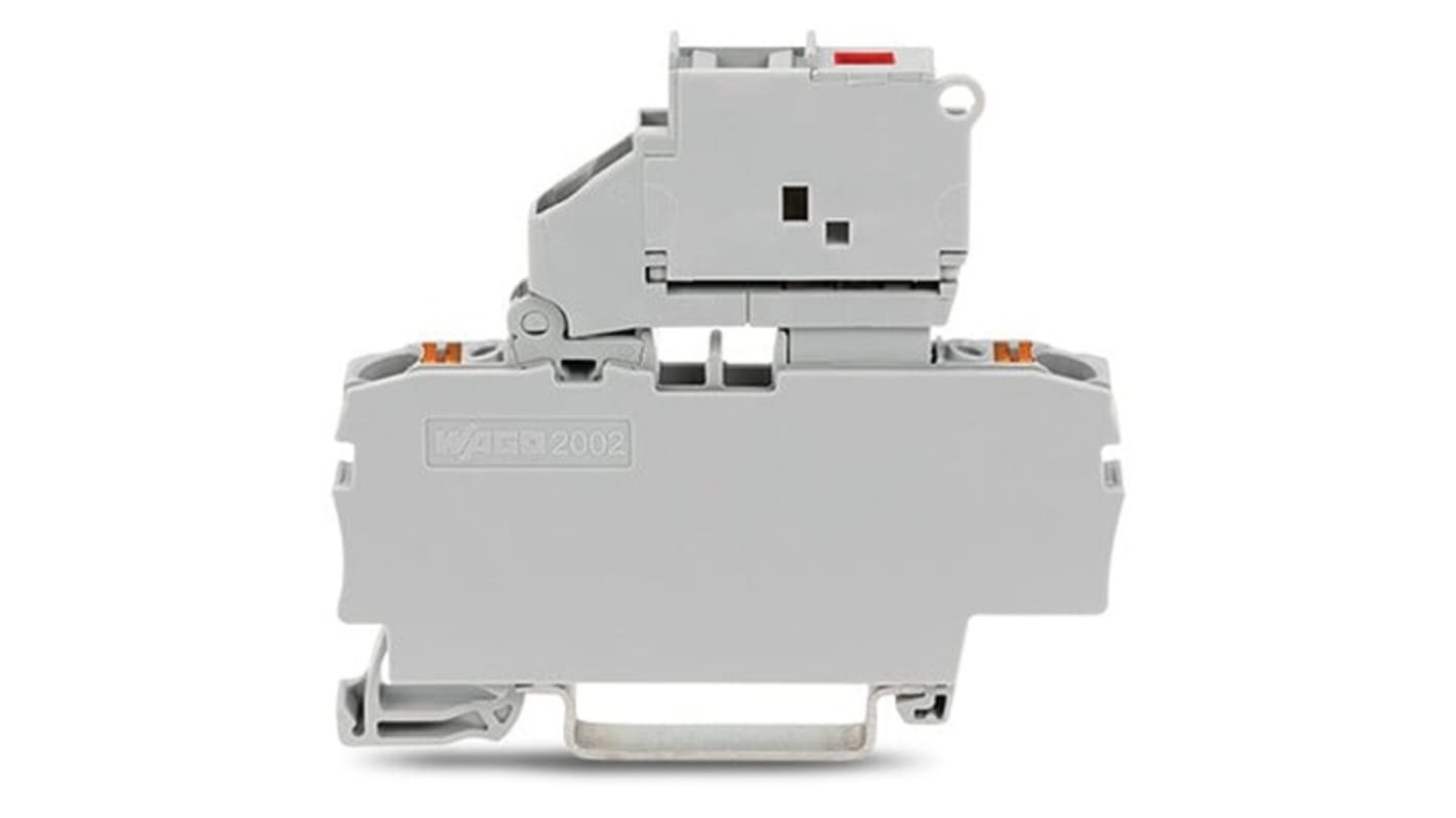 WAGO 2202-1611/1000-541 TOPJOB S Series Grey, 2.5mm², 1-Level, Push In Termination, Fused, ATEX, CSA, IECEx