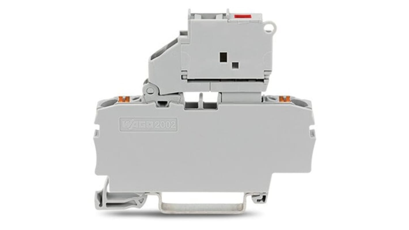 WAGO TOPJOB S Series Grey Fuse Terminal Block, 2.5mm², 1-Level, Push In Termination, Fused, ATEX, CSA, IECEx