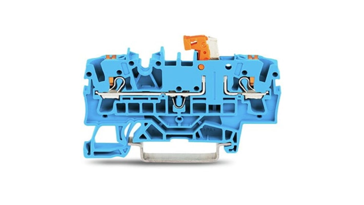 WAGO 2202-1674 TOPJOB S Series Blue, 2.5mm², 1-Level, Push In Termination, ATEX, CSA, IECEx