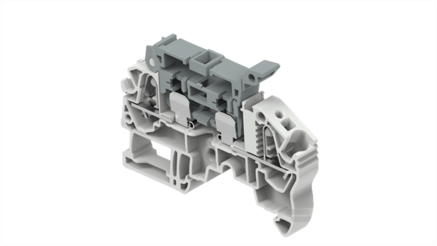 Bloc de jonction modulaire Entrelec 1SNK7084, 0.5 – 6mm², Cage à ressort, Gris