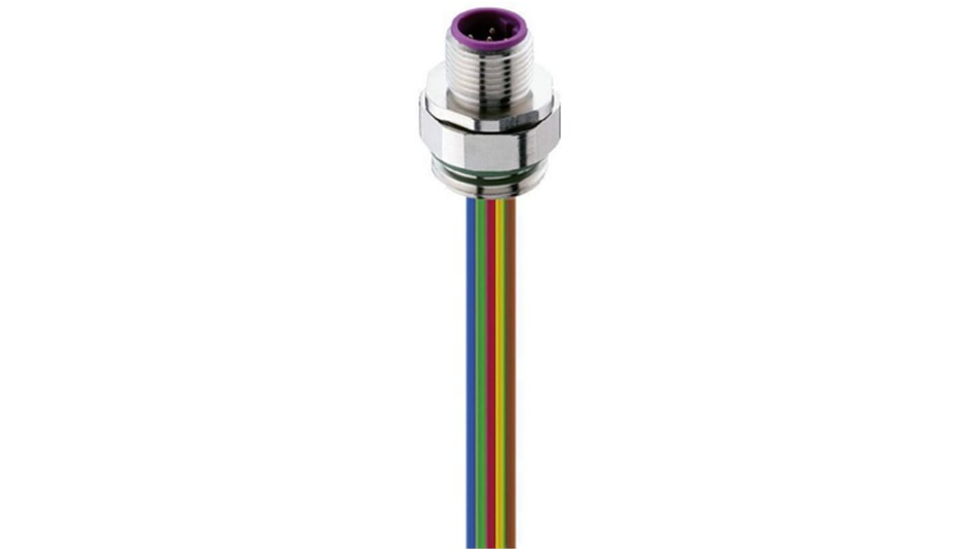 Conector Lumberg Automation macho serie 0976 PMC de 5 vías macho, Montaje frontal, IP65, IP67