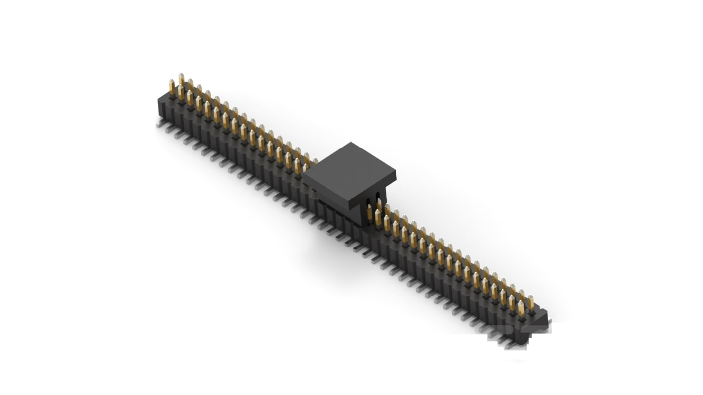 TE Connectivity 1MM-HU Series Vertical Board Mount PCB Header, 12 Contact(s), 1mm Pitch, 2 Row(s), Unshrouded