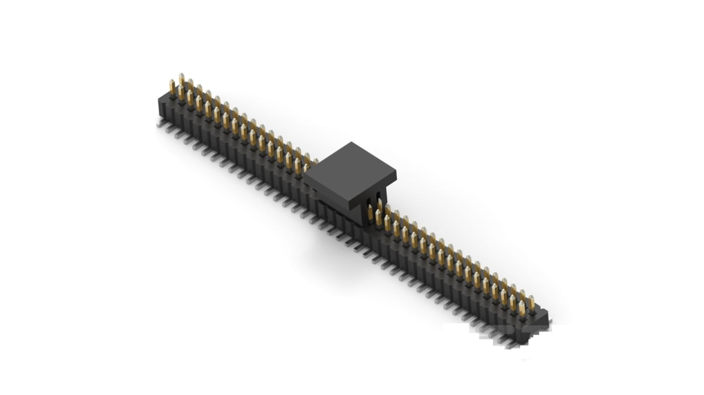 TE Connectivity 12p双排排针 垂直板对板连接器, 1mm间距, 1A, 电路板安装, 1MM-HU系列