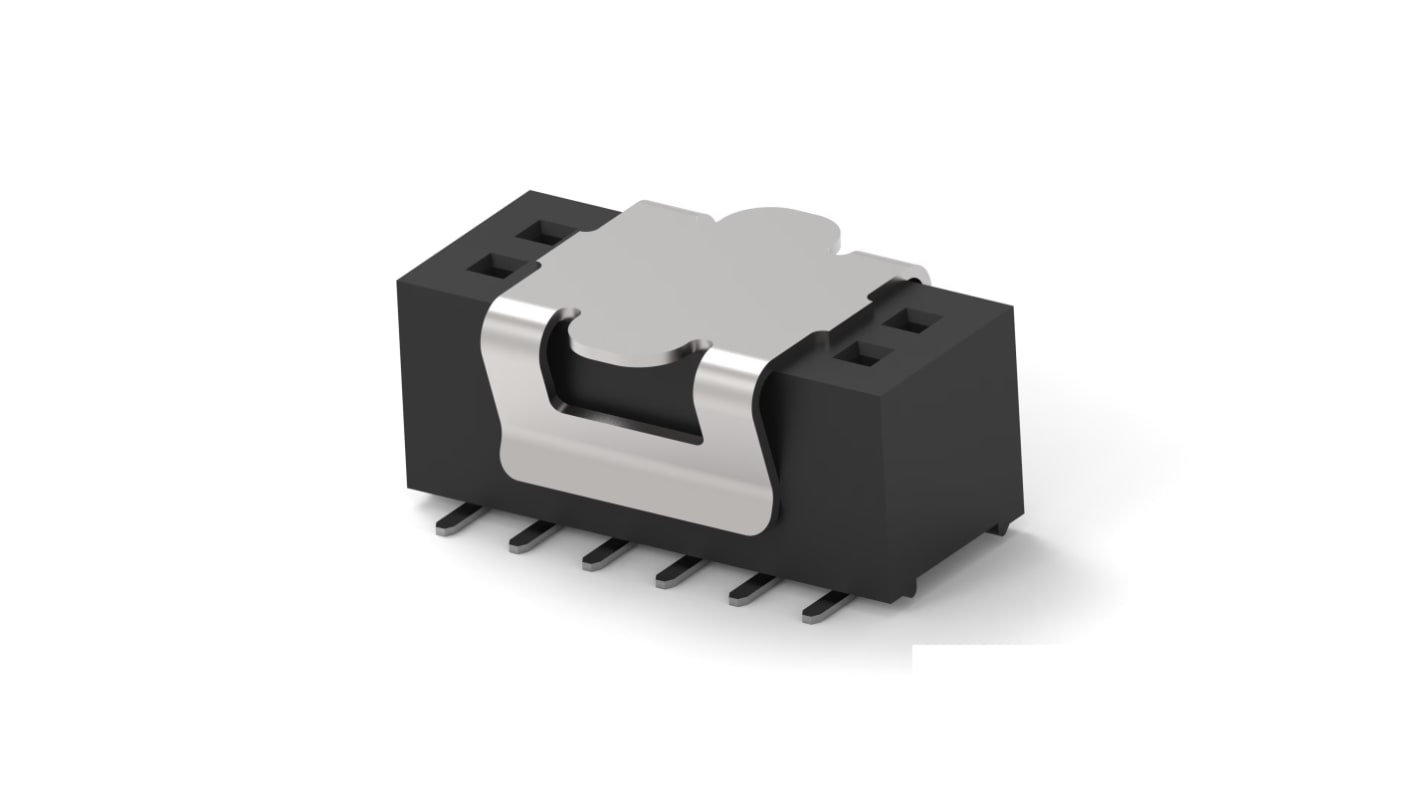 Conector hembra para PCB TE Connectivity serie 1MM-R, de 8 vías en 2 filas, paso 1mm, 30 V dc, 1A, Montaje en placa,