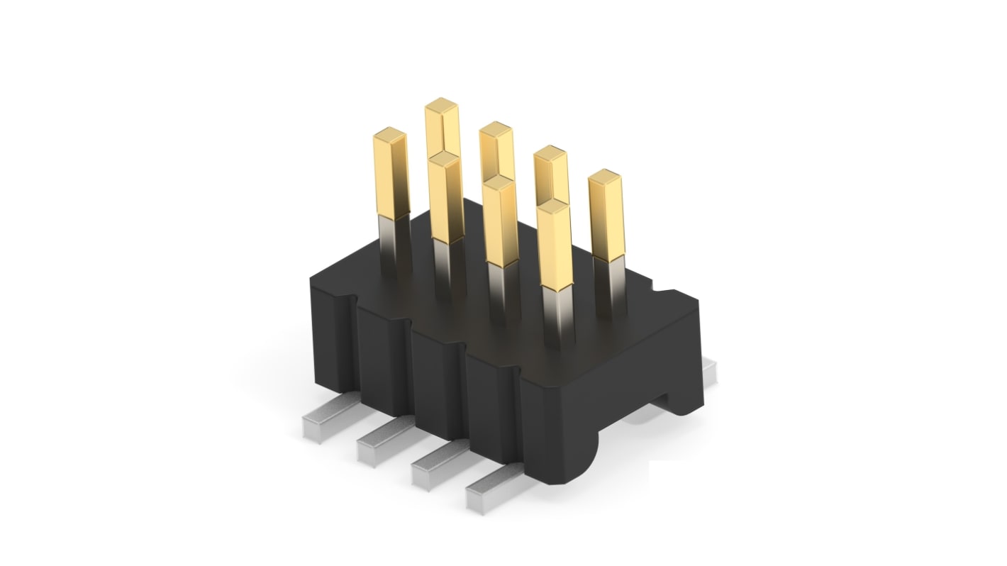 TE Connectivity 5-2331928 Series Vertical Board Mount PCB Header, 10 Contact(s), 1mm Pitch, 2 Row(s), Unshrouded