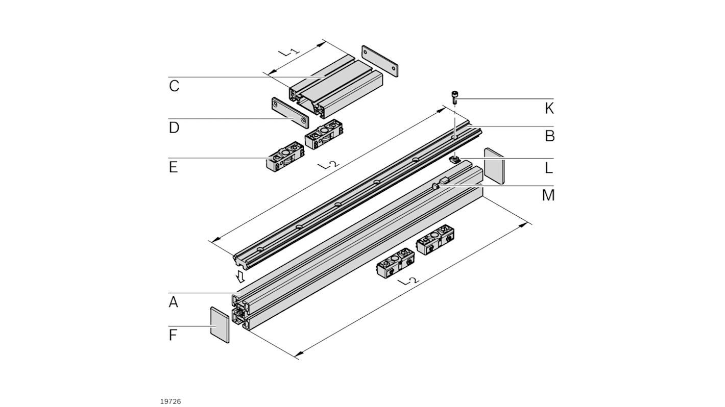 Bosch Rexroth Sliding Block, Connecting Component, Strut Profile 10, Groove Size 10mm
