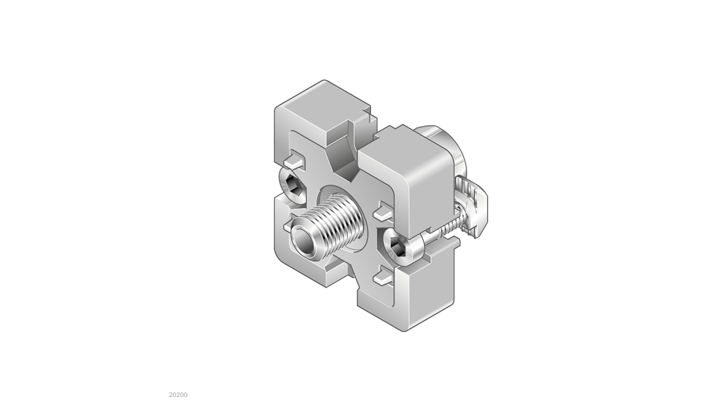 Bosch Rexroth 12mm T-Connector, Connecting Component, Strut Profile 45 x 45 mm, Groove Size 10mm