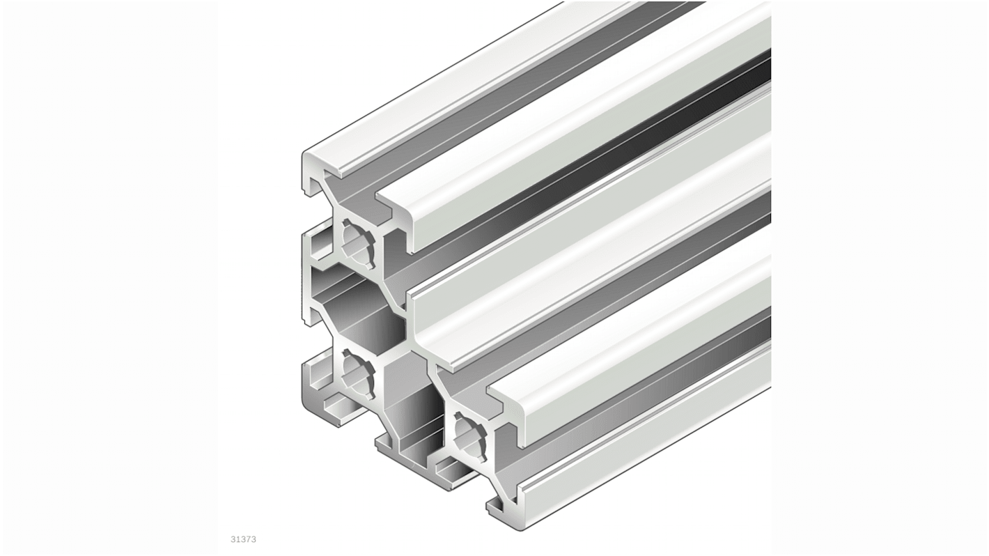 Bosch Rexroth 铝方形管, 3000mm长, 天然色, 6mm槽, 20 x 40 x 40 mm支柱, 38425系列